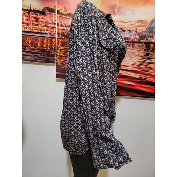 Reiss Navy/Red Lola Printed Shirt Women's US SIZE 10 NEW $260.00 #X - Picture 7 of 14